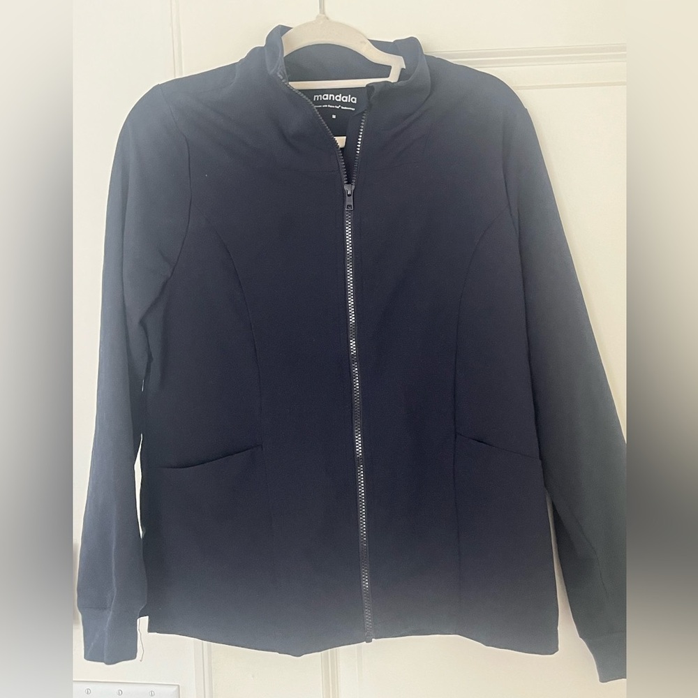 Mandala Women's Black Bomber Jacket